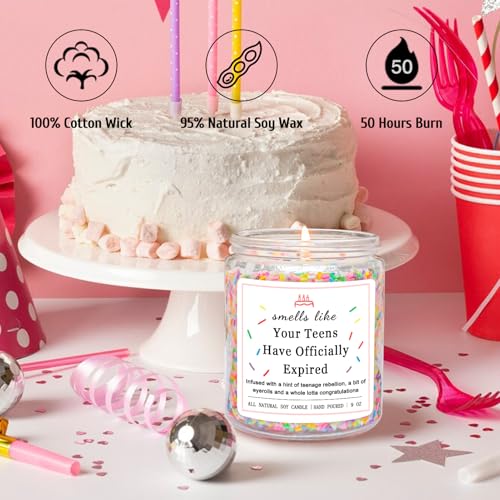Homsolver Birthday Candles Gifts for 20 Year Old Female, Happy 20th Birthday Decorations for Women, 20 Year Old Birthday Gifts for Girl Her (Vanilla Birthday Cake Scent with Sprinkles) - Image 3