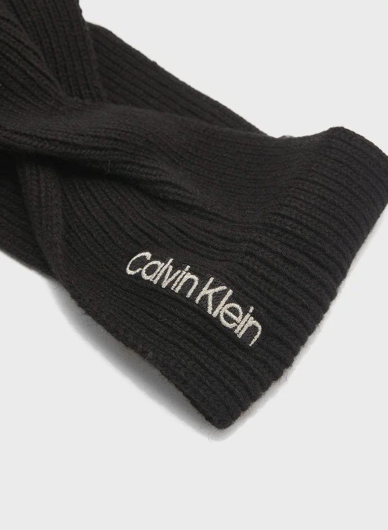 CALVIN KLEIN Cross Pattern Headband