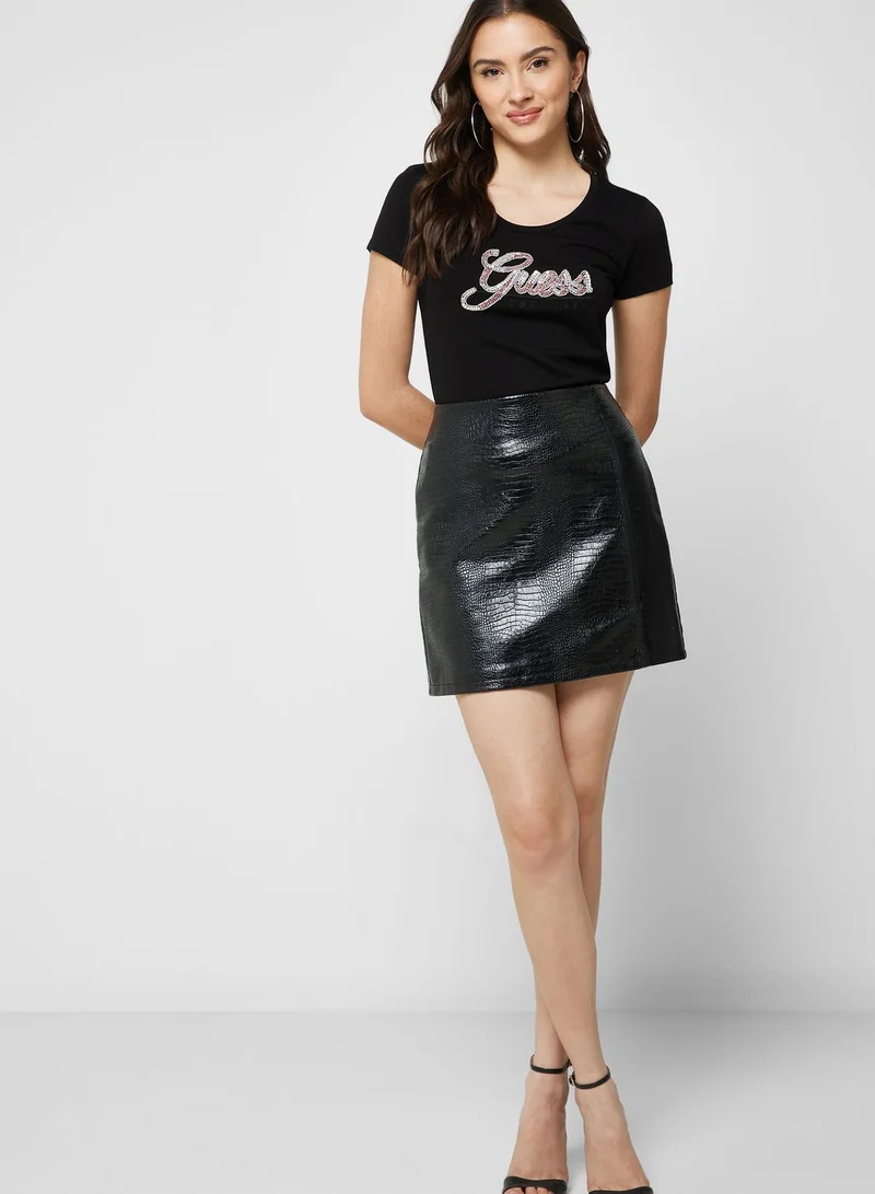 GUESS Graphic Crew Neck T-Shirt