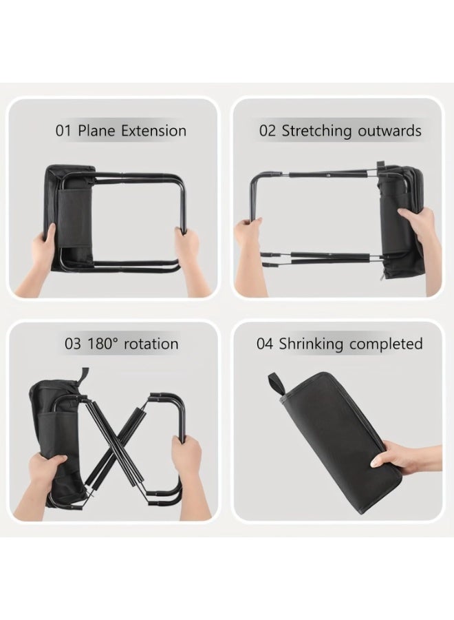 Portable Folding Pencil Stool for Outdoor Picnic Small Folding Stool for Camping Hikng Fishing - Image 4