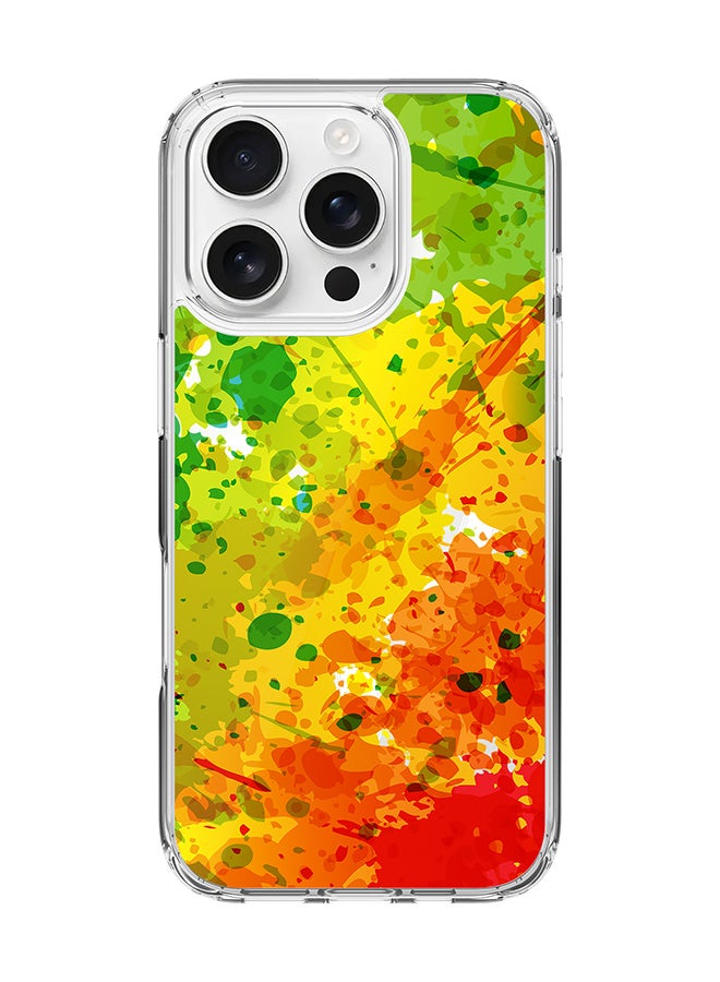 Stylizedd For iPhone 16 Pro Case [Compatible with MagSafe] Slim Magnetic cover Clear Phone Case - Tropical Splash - Image 1