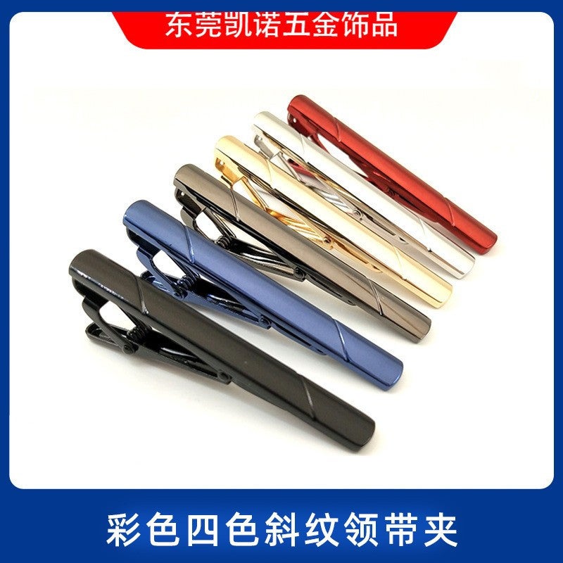 All-Season Tie Clip Yiwu Accessory Set Metal Black Simple Silver Colorful Men'S And Women'S Tie Accessories Clip - Image 2