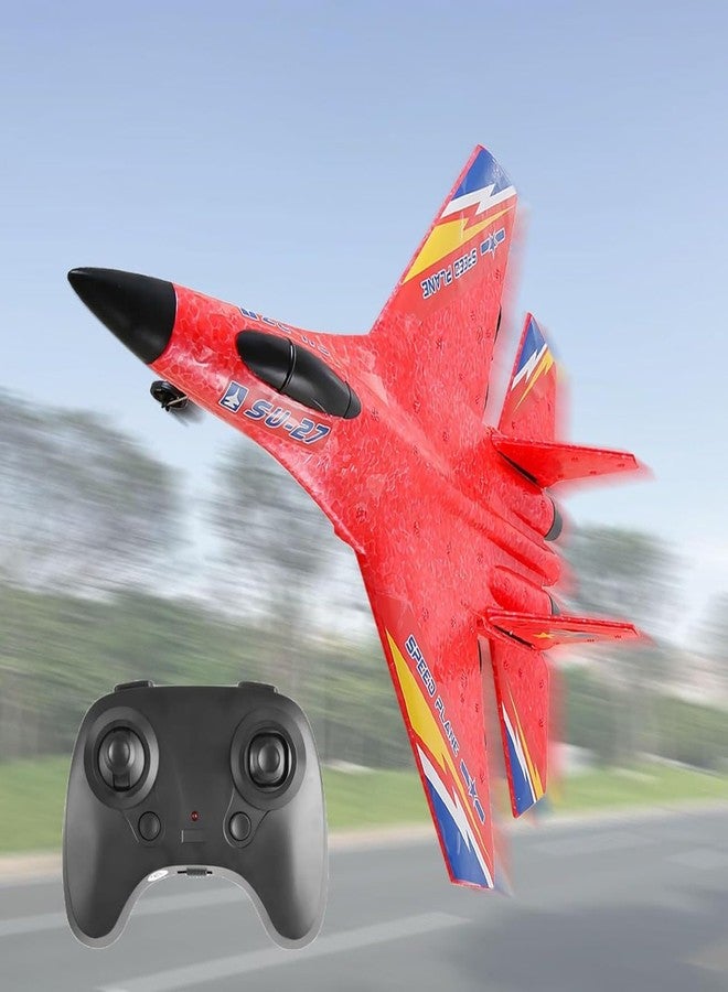 FROWWY 2.4GHz 2CH Remote Control Airplane RC Glider for Beginner Adult Kids, Easy to Fly EPP Foam RC Aircraft Fighter with LED Light (Multicolor) - Image 4