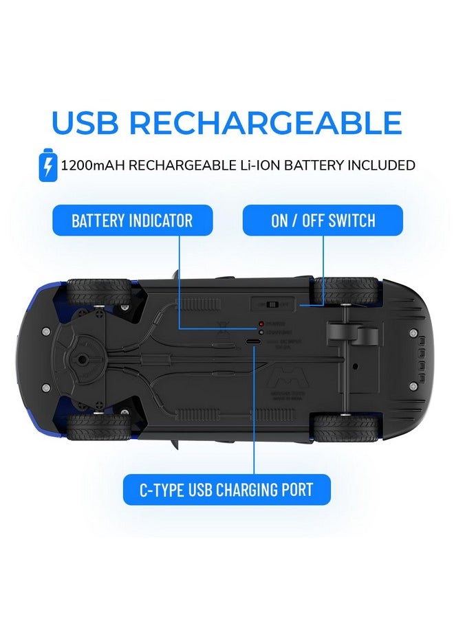 MIRANA - Mirana Tracer | Rechargeable High Speed Racing RC Car | On Click Nitro Boost | Remote Control Car Toys for Kids for Boys & Girls | Made in India (Azure Blue) - Image 1