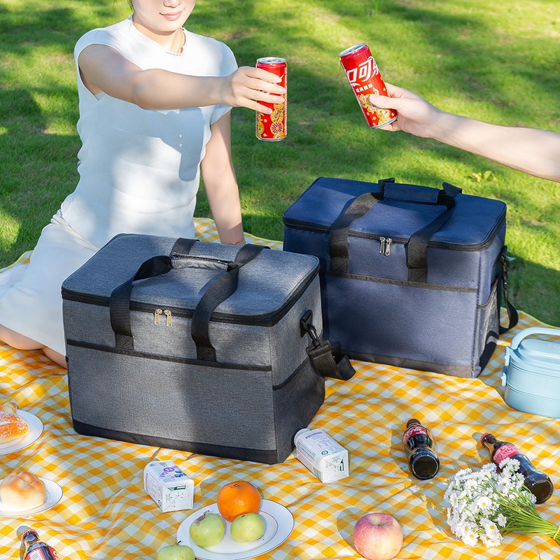 35L Insulated Cooler Bag, Oxford Fabric Picnic Camping Tote - Image 2