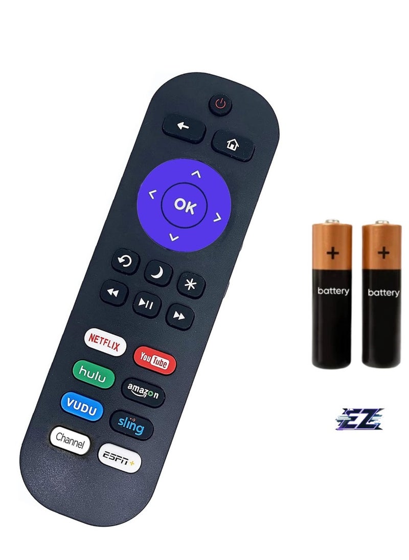 ELTRAZONE - Universal Remote Compatible with All TCL Roku TV, Smart 4K HD LED TVs – Replacement Remote with 8 Shortcut Buttons, Easy Setup, Battery Included, Full Functionality - Image 1