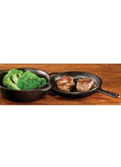 LODGE Naturally Seasoned Even Heating Cast Iron Combo Cooker Black 3 Liter LCC3INT  - Image 4