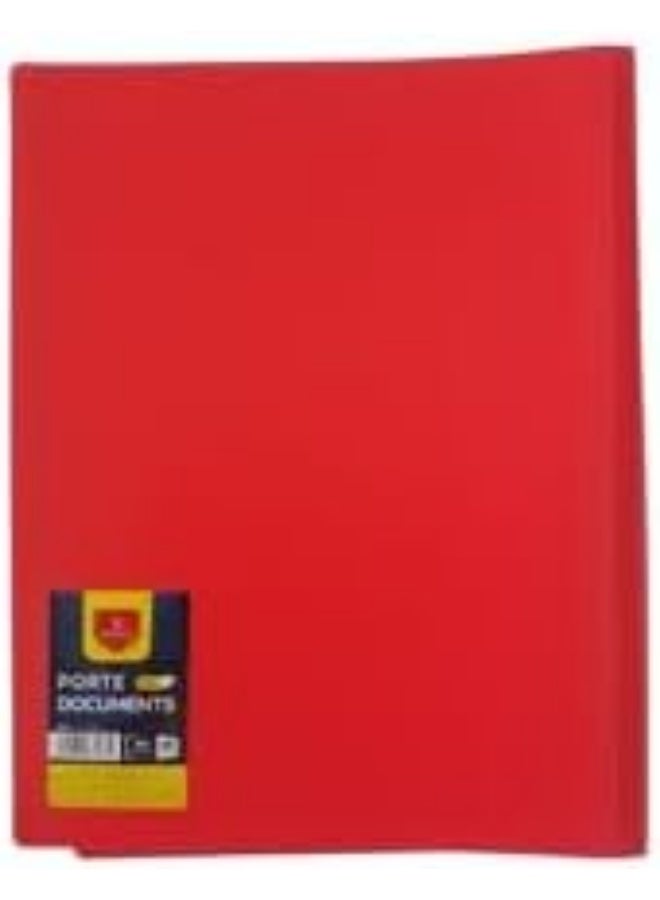 Vertex Clear Holder A4 20 Pockets - Red