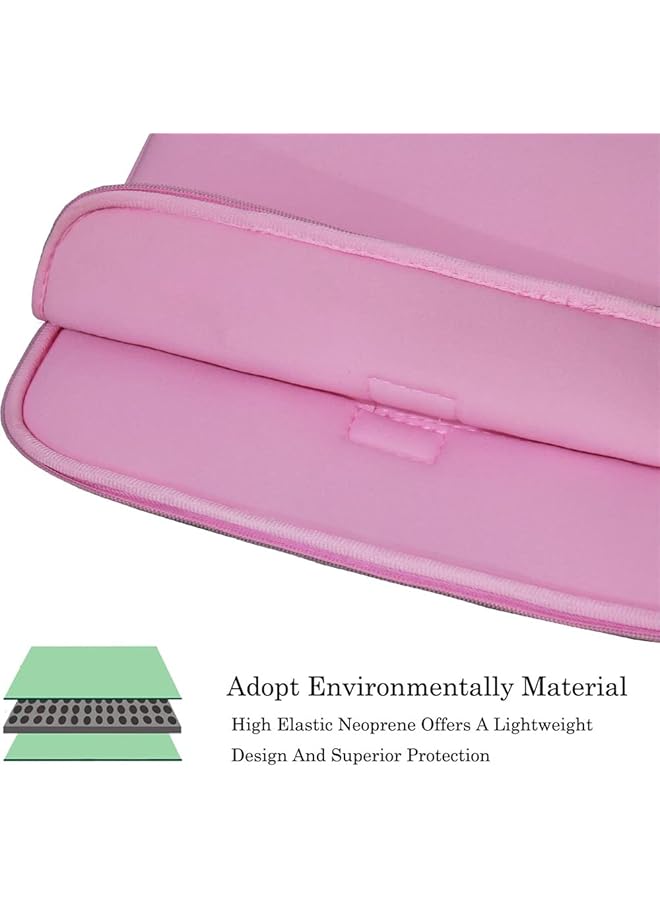 erorex Laptop Tablet Sleeve Case Slim Travel Men Women Handle Bag Durable Business Messenger Briefcases For Macbook Air Pro Retina Pink 13Inch - Image 4