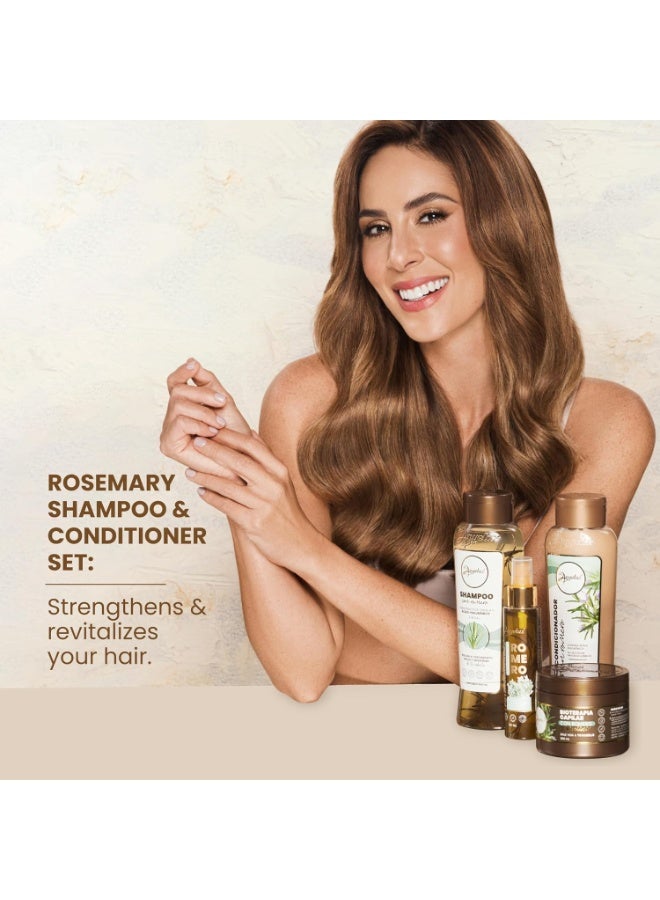 ANYELUZ ANYELUZ Rosemary Shampoo and Conditioner Set - With Hyaluronic Acid and Natural Extracts, Strengthens and Hydrates Hair for Shine and Vitality  - Image 2