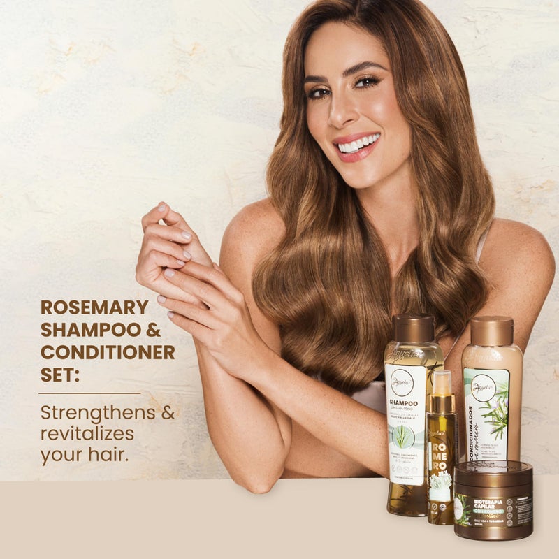 ANYELUZ Rosemary Shampoo and Conditioner Set - With Hyaluronic Acid and Natural Extracts, Strengthens and Hydrates Hair for Shine and Vitality - Â¡Tu Cabello Fuerte! - Image 2