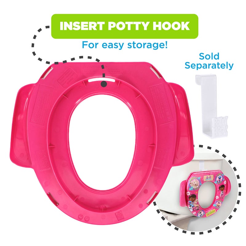 Disney Doc McStuffins "Need a Cuddle" Soft Potty Seat and Potty Training Seat - Soft Cushion, Baby Potty Training, Safe, Easy to Clean - Image 4