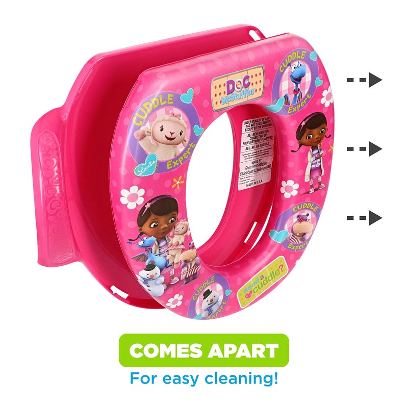 Disney Doc McStuffins "Need a Cuddle" Soft Potty Seat and Potty Training Seat - Soft Cushion, Baby Potty Training, Safe, Easy to Clean - Image 3