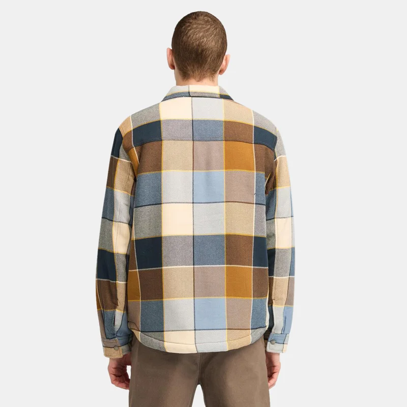 Timberland Men's Sherpa Lined Plaid Overshirt