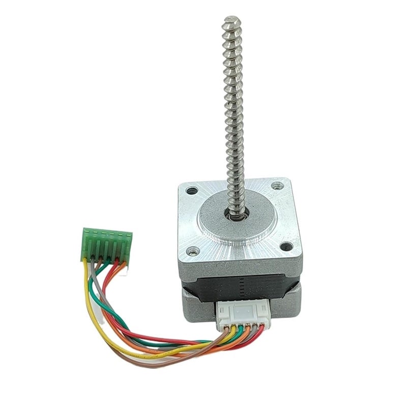 محرك خطوي 35 مم بزاوية 1.8 درجة، ثنائي الطور، 4 أسلاك، مزود بمحمل كريات مزدوج وعمود برغي 5 مم - Image 3