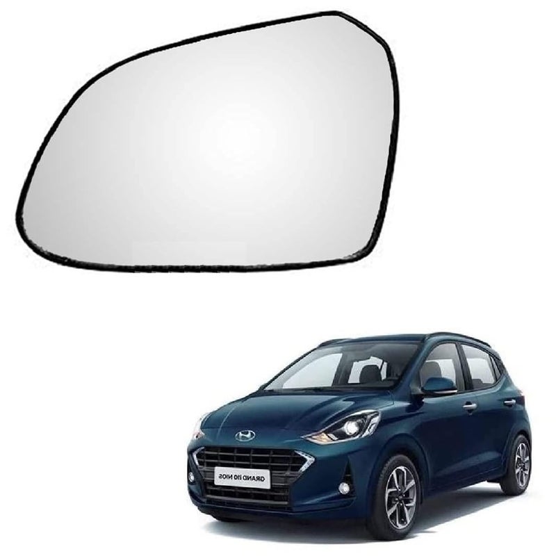 STYCARO Side View Mirror Glass compatible with Hyundai Grand i10 Nios 2019-2023 Model (Non-Heated) (LEFT PASSENGER SIDE) - Image 1