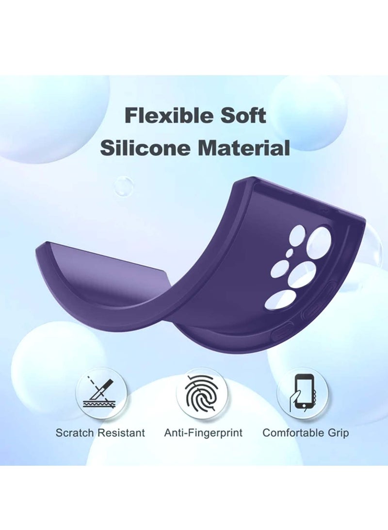 Wtech Samsung Galaxy S26 Ultra 5G 2025 Soft Liquid Silicone Case Cover (MCRPSN) - Eggplant Purple - Image 3