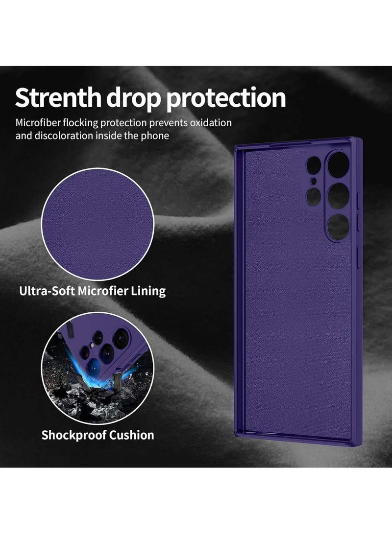 Wtech Samsung Galaxy S26 Ultra 5G 2025 Soft Liquid Silicone Case Cover (MCRPSN) - Eggplant Purple - Image 4