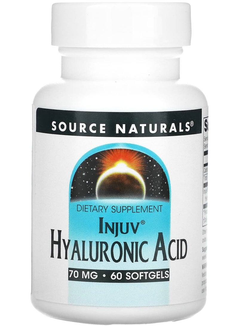 Source Naturals Injuv Hyaluronic Acid, 70 mg, 60 Softgels