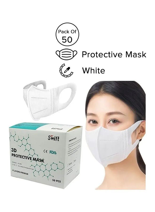 NIBEMINENT 50 Piece 3D Face Mask - Image 1