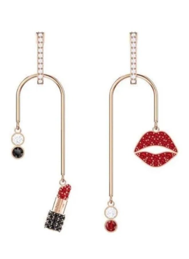 Generic - Generic Swarovski Glamour Fashion Lipstick Earrings - Image 1