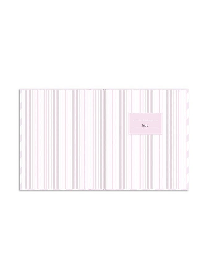 pearhead Lil Peach First 5 Years Chevron Baby Memory Book Newborn Milestone Journal Baby Girl Gift Gift For New And Expecting Parents Pink 1 Count (Pack Of 1)  - Image 5