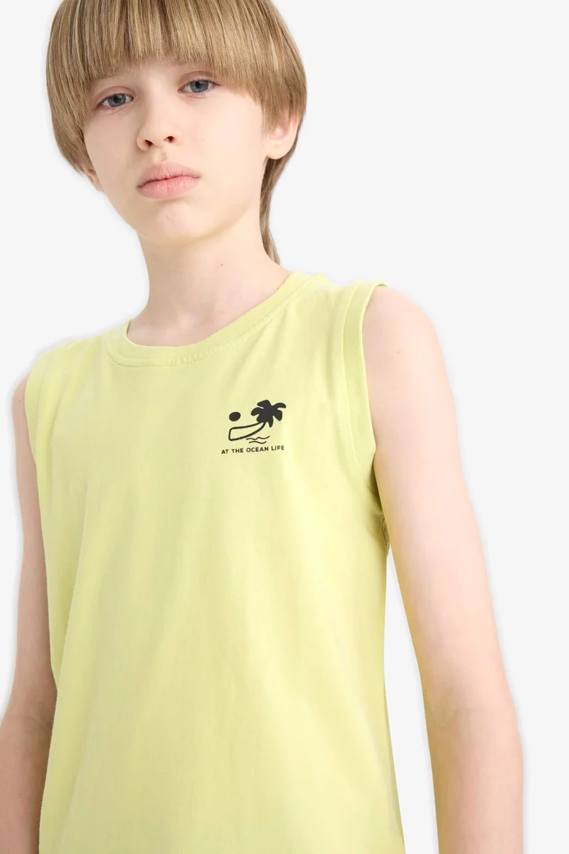 ديفاكتو Boy Crew Neck Tank Top
