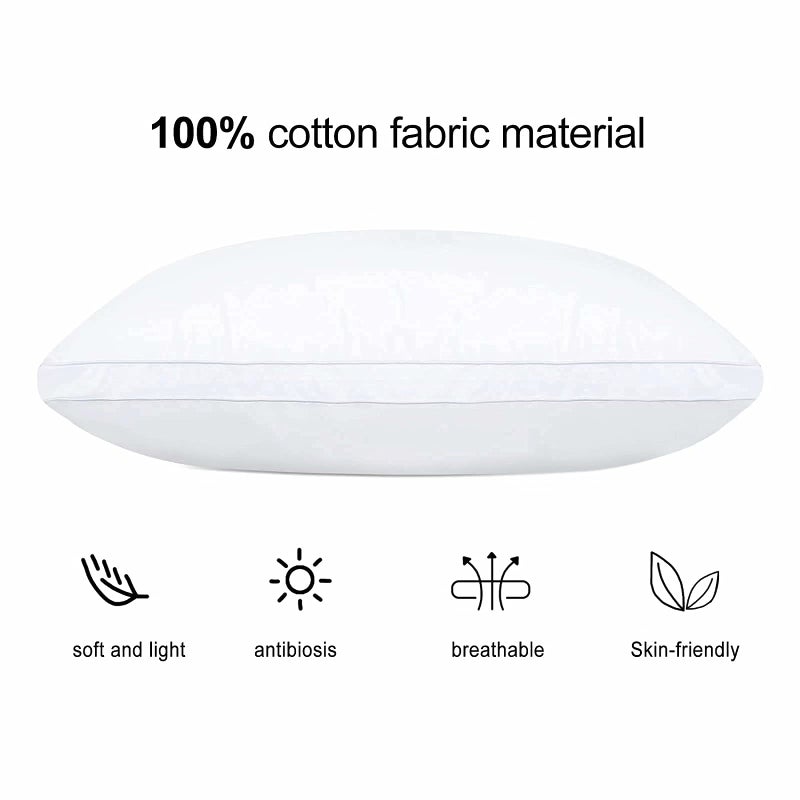 JICUSE Bed Pillows for Sleeping 1 Pack,Standard Size,Luxury Hotel Collection Pillow,Soft Fluffy and Great Support Down Alternative Filling,Gusseted Pillow for Side and Back Sleepers(20x26) - Image 4
