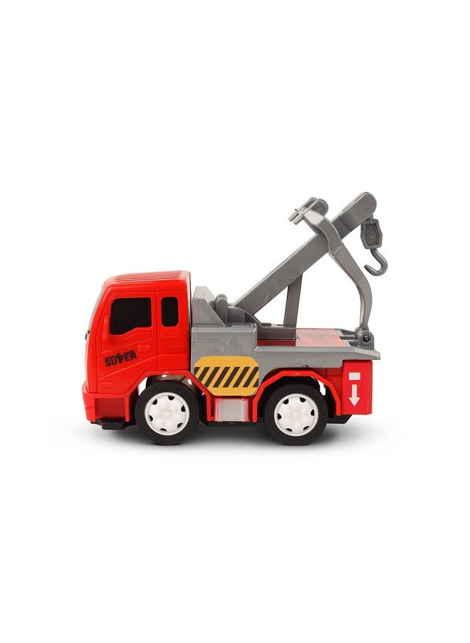 Toy Zone TOYZONE Friction Powered Mini Truck Series | Made in India | Friction Powered Toy | Unbreakable City Service Truck | Pull Back | Push & Go Crawling Toys (Contruction Vehicle Tow Crane)  - Image 4