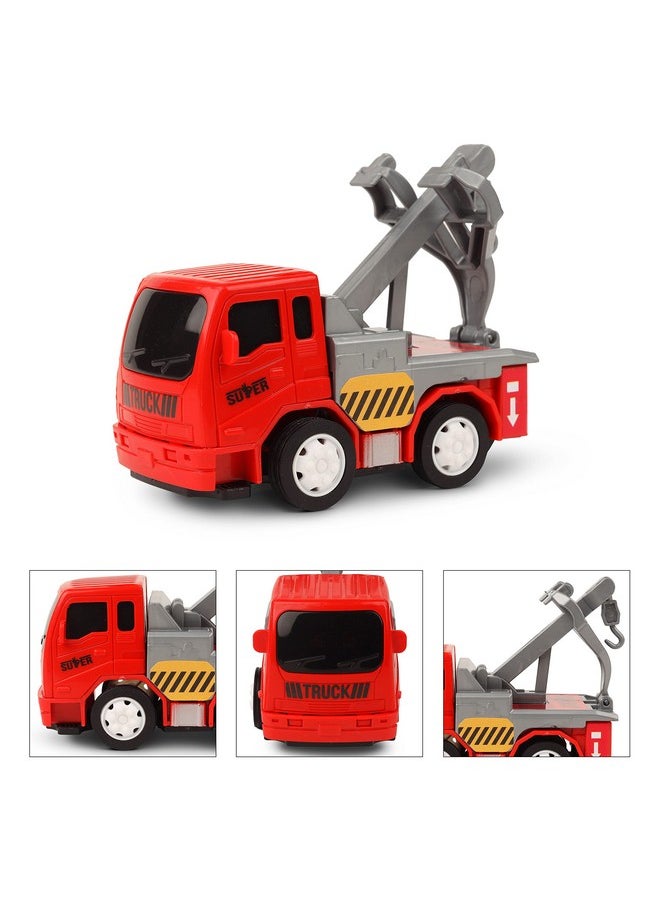 Toy Zone TOYZONE Friction Powered Mini Truck Series | Made in India | Friction Powered Toy | Unbreakable City Service Truck | Pull Back | Push & Go Crawling Toys (Contruction Vehicle Tow Crane)  - Image 5