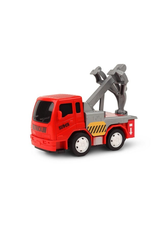 Toy Zone TOYZONE Friction Powered Mini Truck Series | Made in India | Friction Powered Toy | Unbreakable City Service Truck | Pull Back | Push & Go Crawling Toys (Contruction Vehicle Tow Crane)  - Image 1