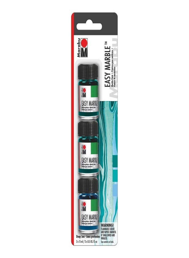 Marabu Easy Marble Trail 3pc Set, Deep Blue (1305900000104)