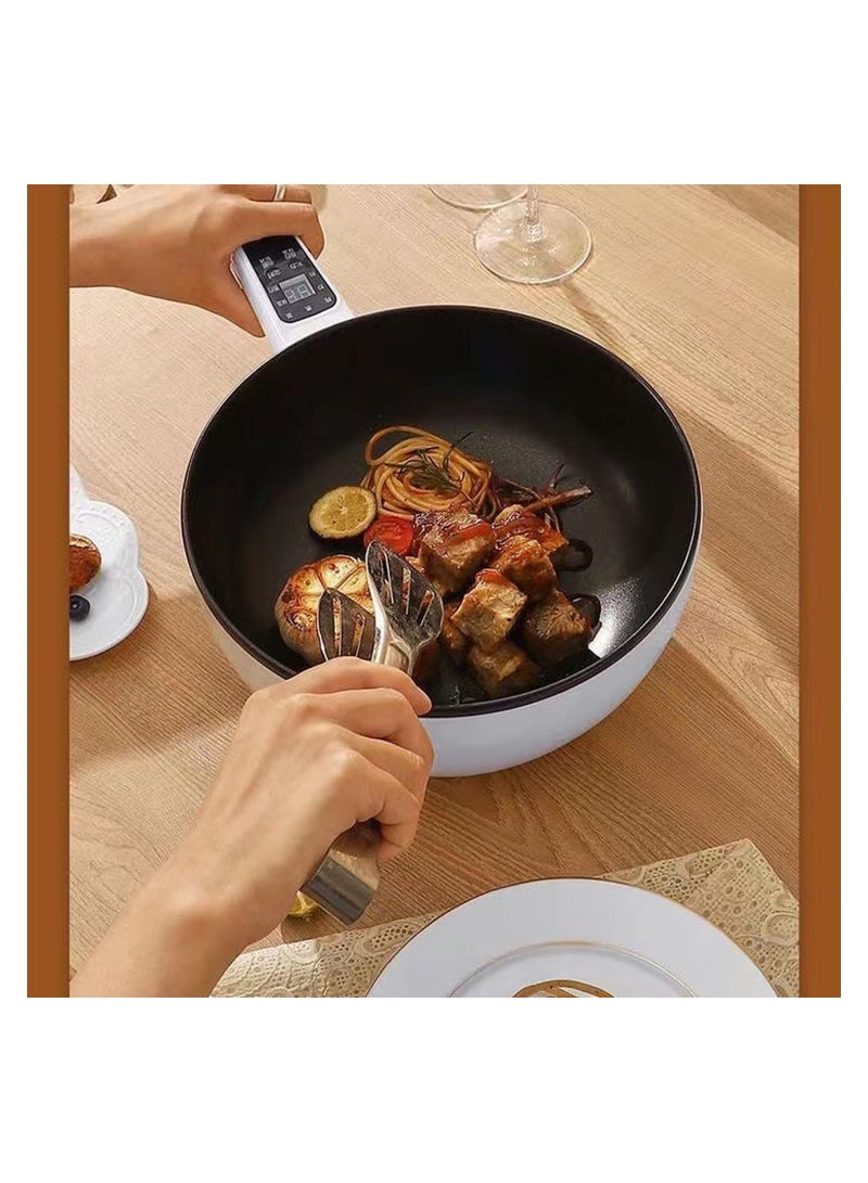 3L Electric Hot Pot with Steamer and Temperature Control,Non-Stick Electric Cooker