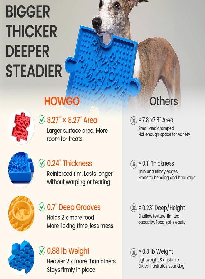 HowGo Puzzle Slow Feeder Lick Mat for Dogs, 38+ Suction Cups | Non-Slip Heavy Duty Maze Enrichment Bowl BPA-Free Silicone | Reduce Boredom Anxiety Free Combination (1PC, Yellow) - Image 5