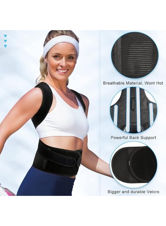 Posture Corrector Back Brace - Breathable Lumbar Support - Easy-to-Use for Neck, Shoulder & Back Pain Relief (Men & Women) - Image 3