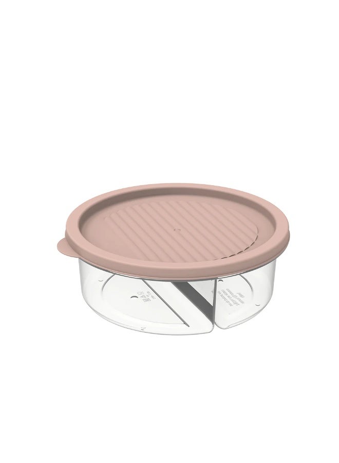 Smart Food Storage Container 600ml with Two Compartments, Airtight Lid, Clear Plastic Divided Meal Prep Container for Fruits, Vegetables, Snacks, Lunch Box, Reusable BPA-Free Food Organizer for Fridge, Kitchen, Freezer, Fresh Food Keeper, Portable Divided Storage Bowl for School, Work, Travel, Meal Prep and Refrigerator Organization - Image 5