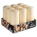 Tribello SPAAS Ivory Pillar Candles - 9 Pack | 6 Inch Large Ivory Dripless Pillar Candles | Long Burning Unscented - Image 2