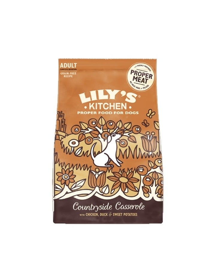 Casserole With Chicken, Duck and Sweet Potatoes Adult Dry Dog Food - Image 1