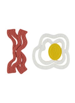 Cudlie Cudlie 2-Pack Food Grade Silicone Teether - BPA Free, Fun Food Shapes for Soothing Baby's Sore Gums  - Image 1