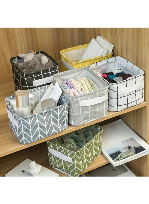 1pcs multi-functional storage box foldable fabric desktop storage basket 20*16*14cm