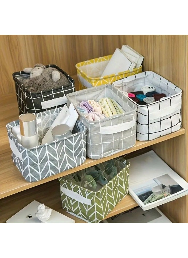 1pcs multi-functional storage box foldable fabric desktop storage basket 20*16*14cm