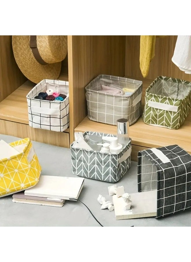 1pcs multi-functional storage box foldable fabric desktop storage basket 20*16*14cm