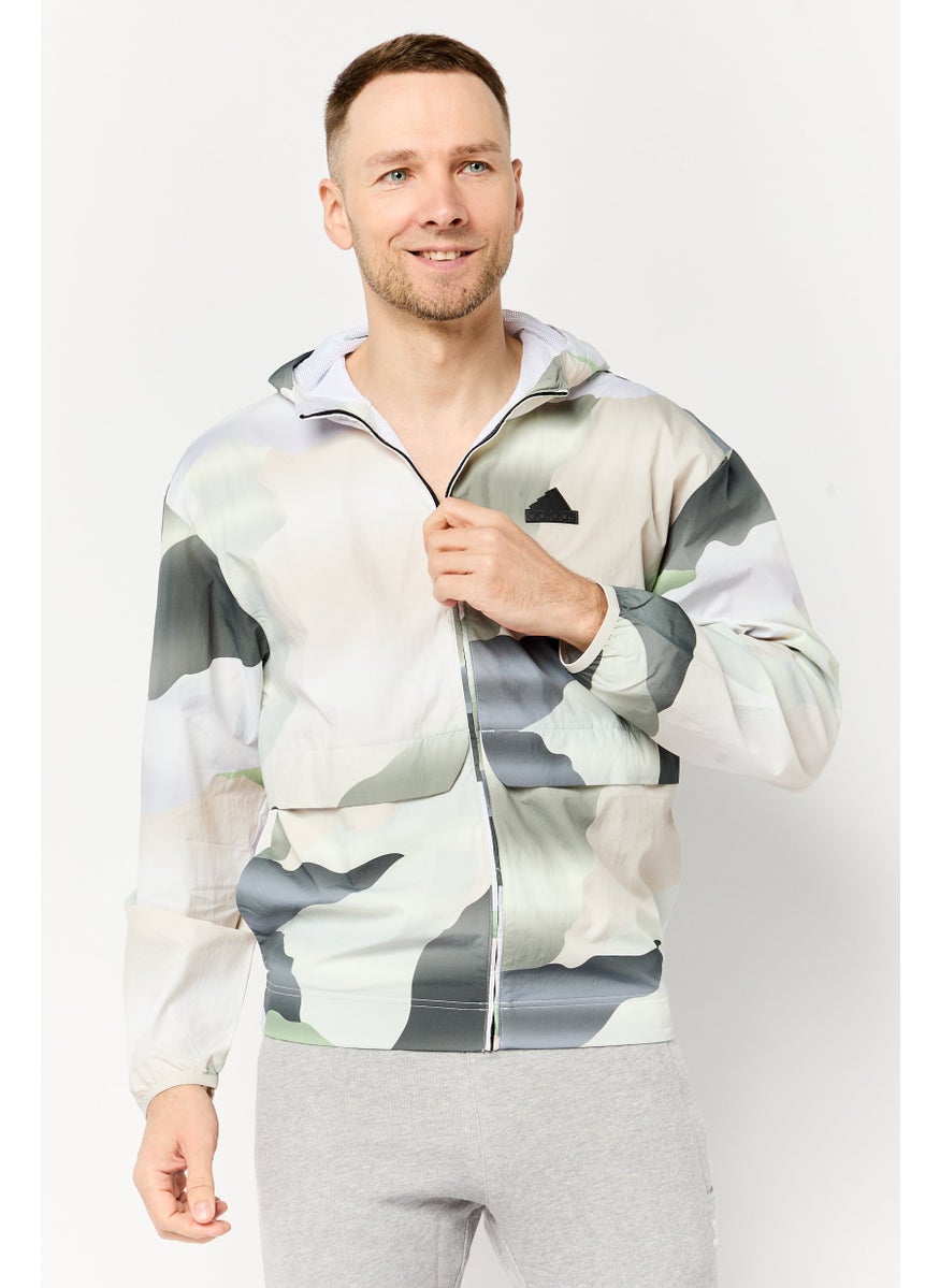 Adidas Men Sportswear Fit Long Sleeve Training Jacket, Multicolor  - Image 1