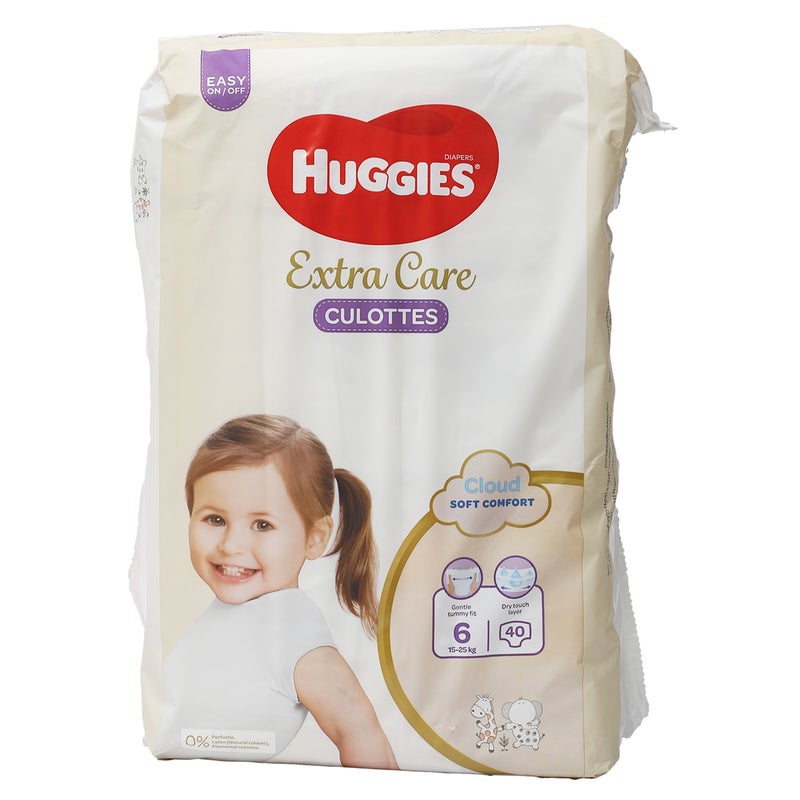 Huggies Extra Care Culottes Cloud Soft Comfort Diaper Size 6 15-25 kg 40pcs