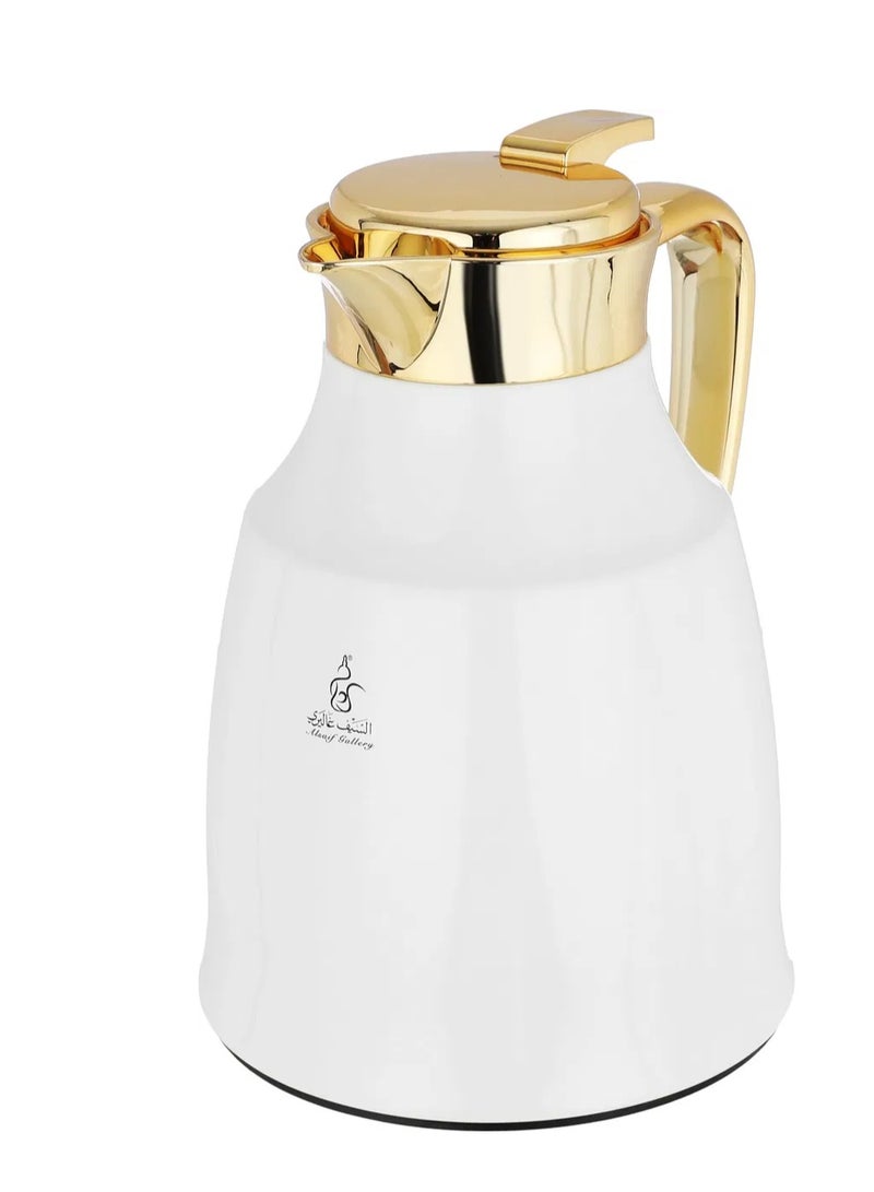 Alsaif Gallery Al Saif Gallery Diriyah Thermos, 0.5 liters, thermal glass inner container, steel outer shell - pearl - Image 3