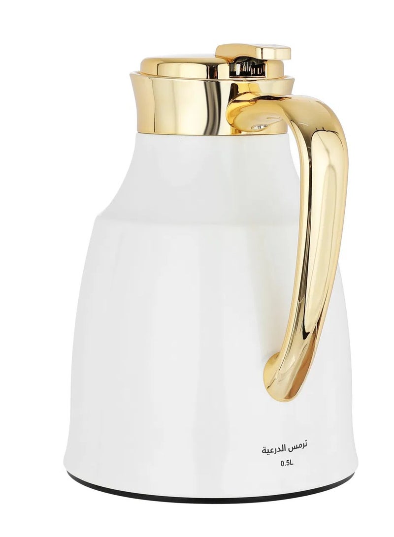 Alsaif Gallery Al Saif Gallery Diriyah Thermos, 0.5 liters, thermal glass inner container, steel outer shell - pearl - Image 4