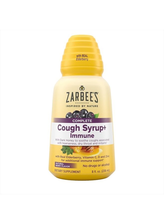 Zarbee's Complete Cough Syrup Plus Immune Support - Image 1