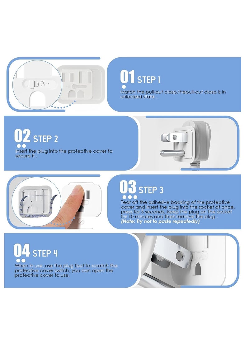 10 Pack Baby Proofing Plug Covers Baby Proofing Outlet Covers Outlet Covers Safety Covers, Electrical Protectors for Your Child and Babies at Home White  - Image 5