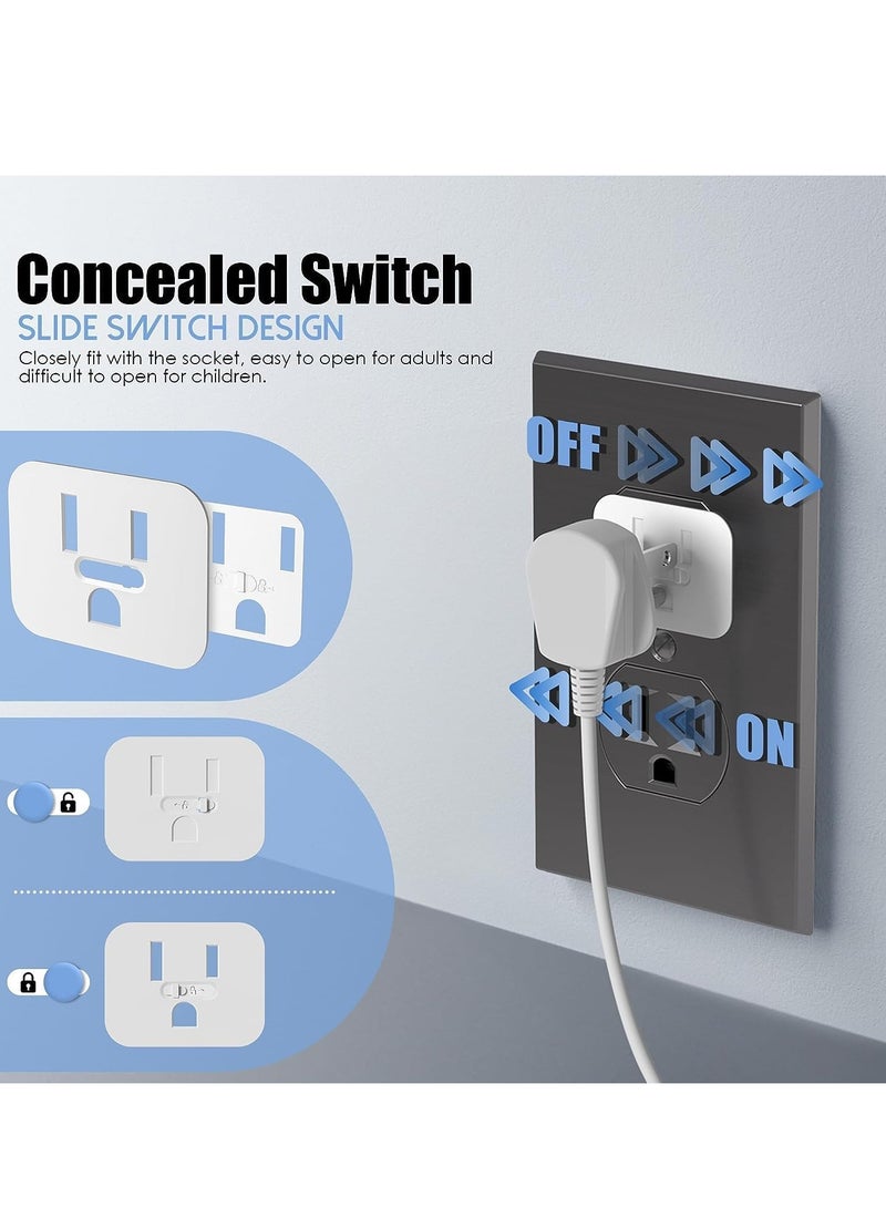 10 Pack Baby Proofing Plug Covers Baby Proofing Outlet Covers Outlet Covers Safety Covers, Electrical Protectors for Your Child and Babies at Home White  - Image 2