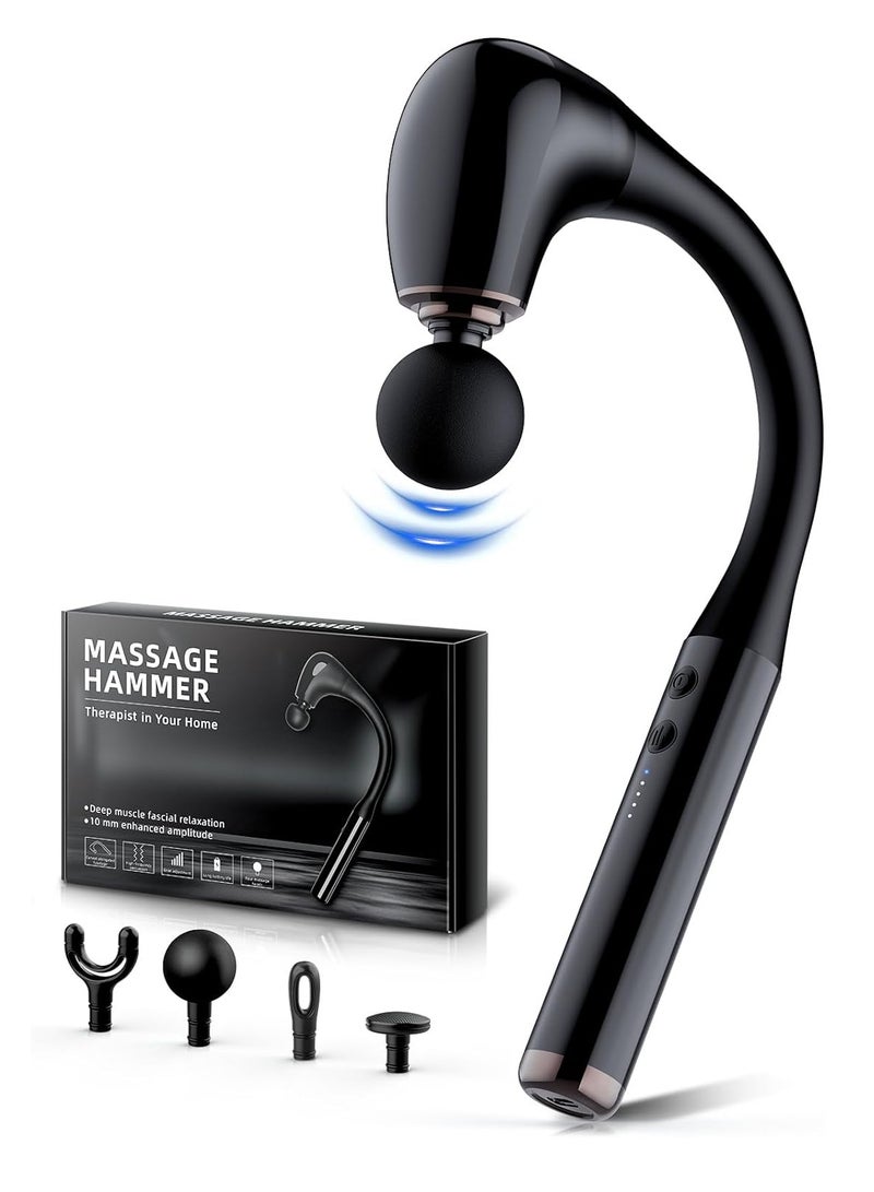 M MIAOYAN Massage Gun with Upgraded Extended Handle, 16mm Massage Gun Deep Tissue, Back Massager, Muscle/Neck/Shoulder/Waist/Leg Massager Portable Pain Relief, 4 Massage Heads and 5 Speed Levels  - Image 2